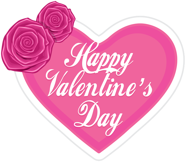Feliz Dia dos Namorados, formato de coração rosa