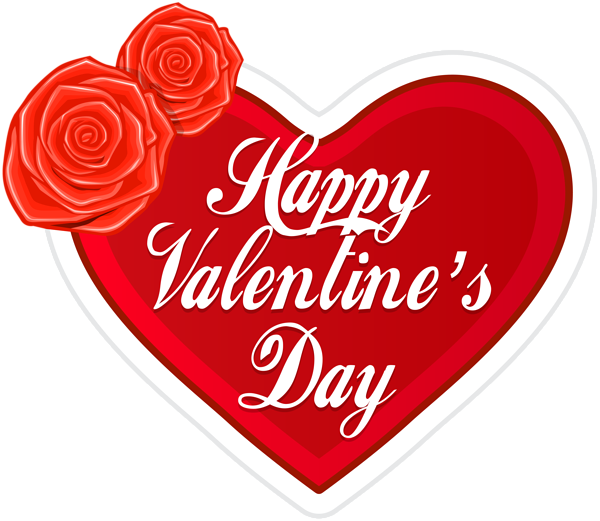 Selamat Hari Valentine, bentuk hati merah