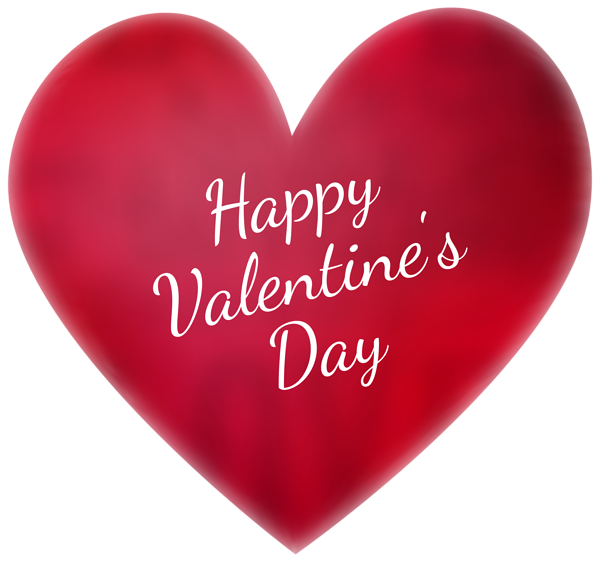 Selamat Hari Valentine, bentuk hati merah