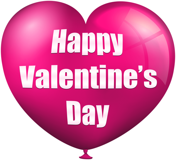 Selamat Hari Valentine, bentuk hati merah muda
