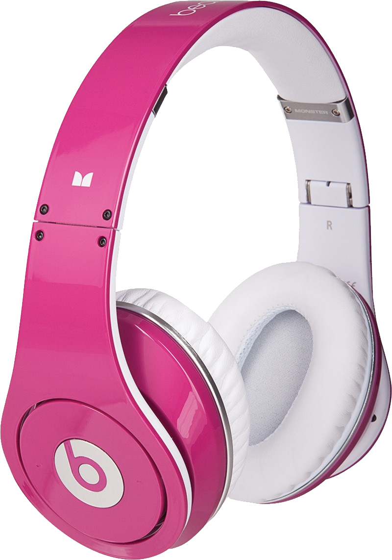 Headphone merah muda