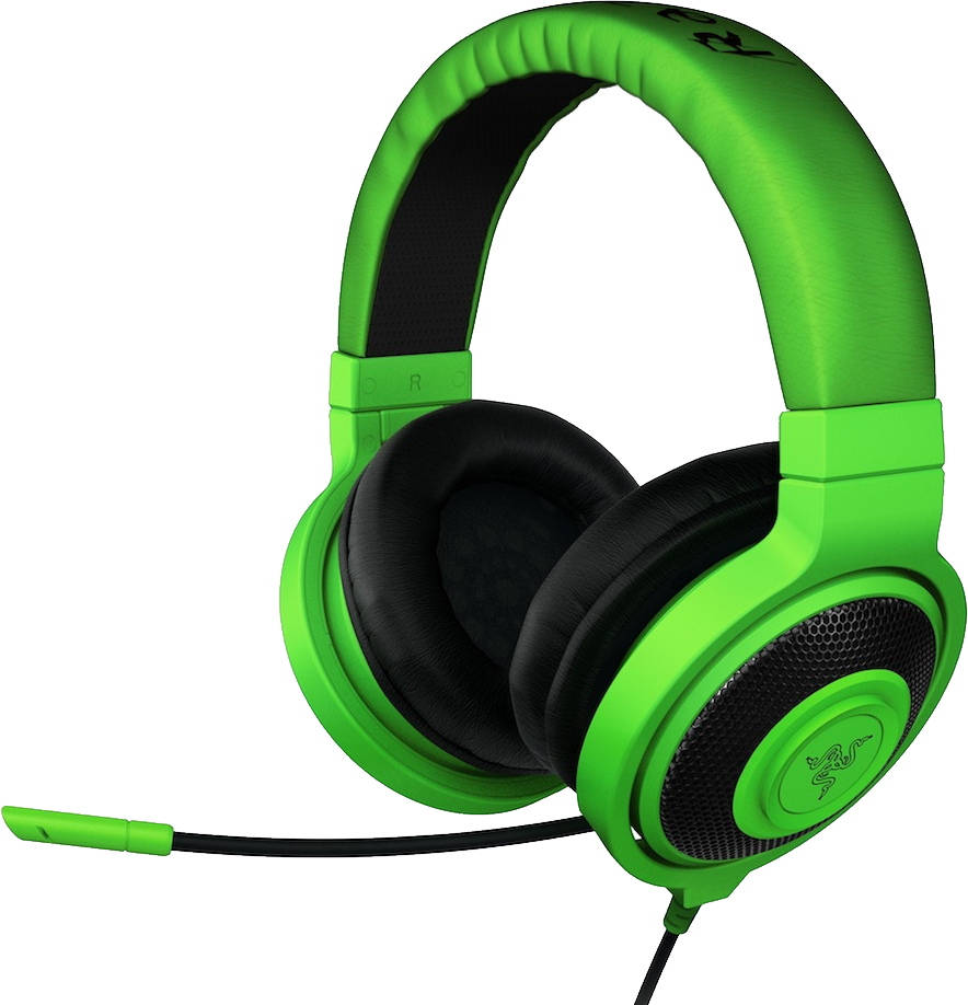 Zielone słuchawki