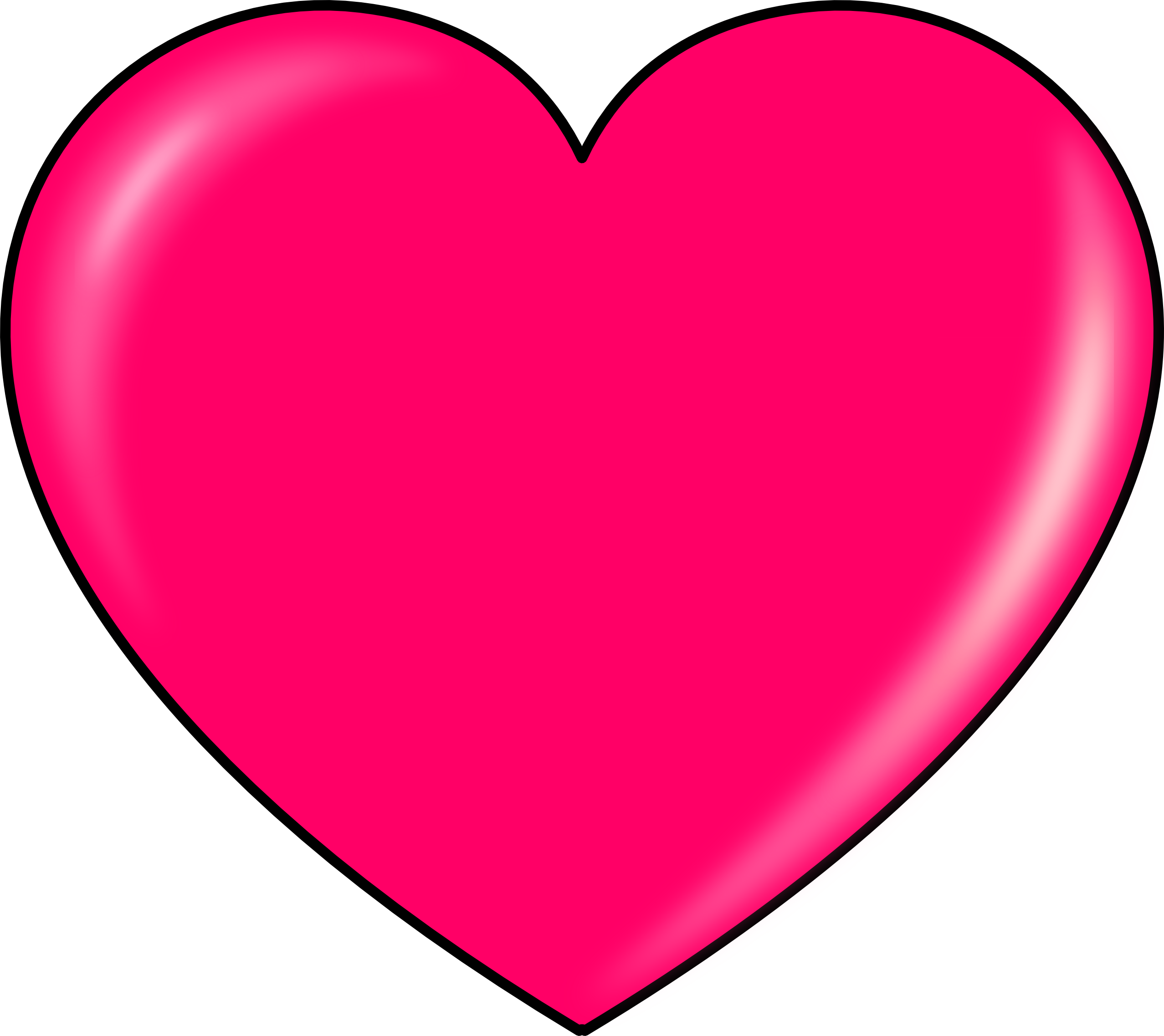 Coração rosa