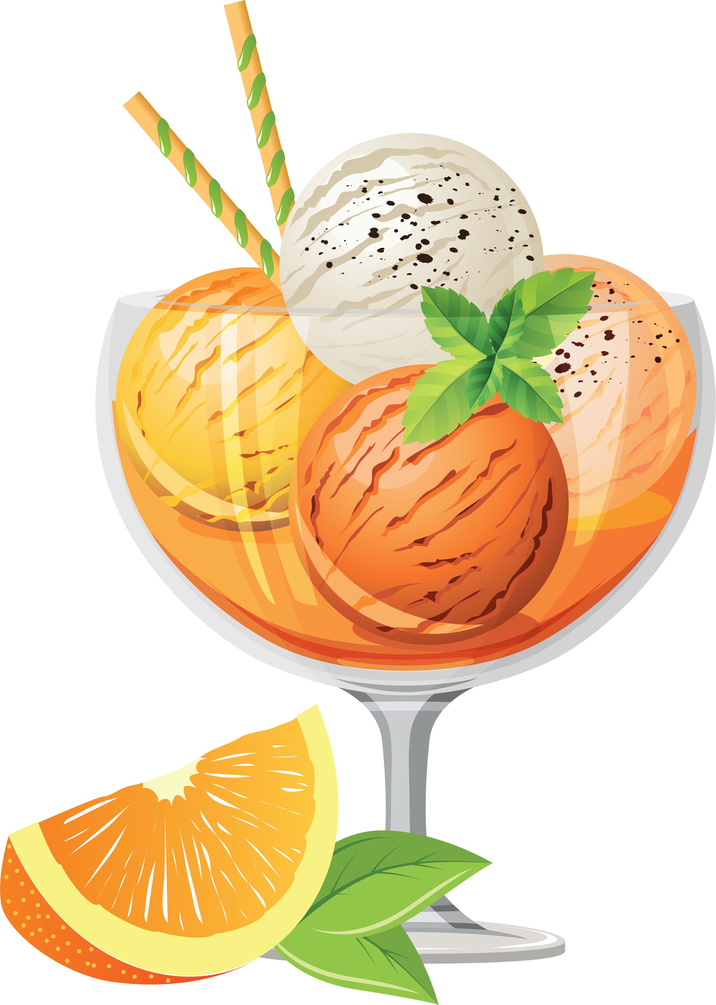 フルーツ風味のアイスクリーム