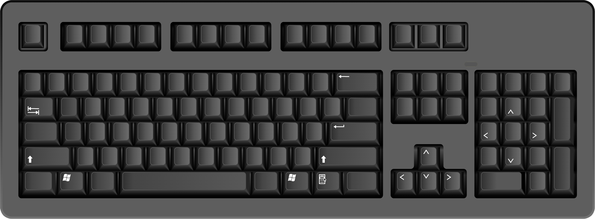 แป้นพิมพ์คอมพิวเตอร์สีดำ