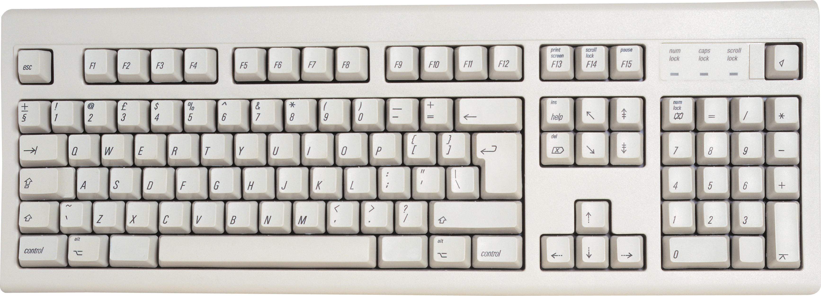 白いキーボード