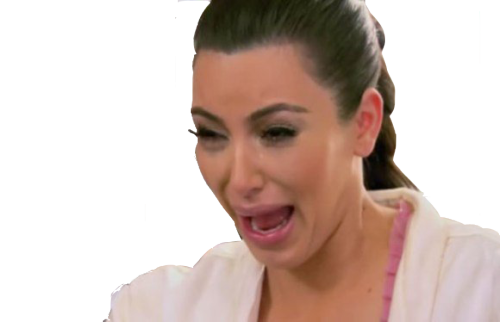 Kim Kardashian piangente