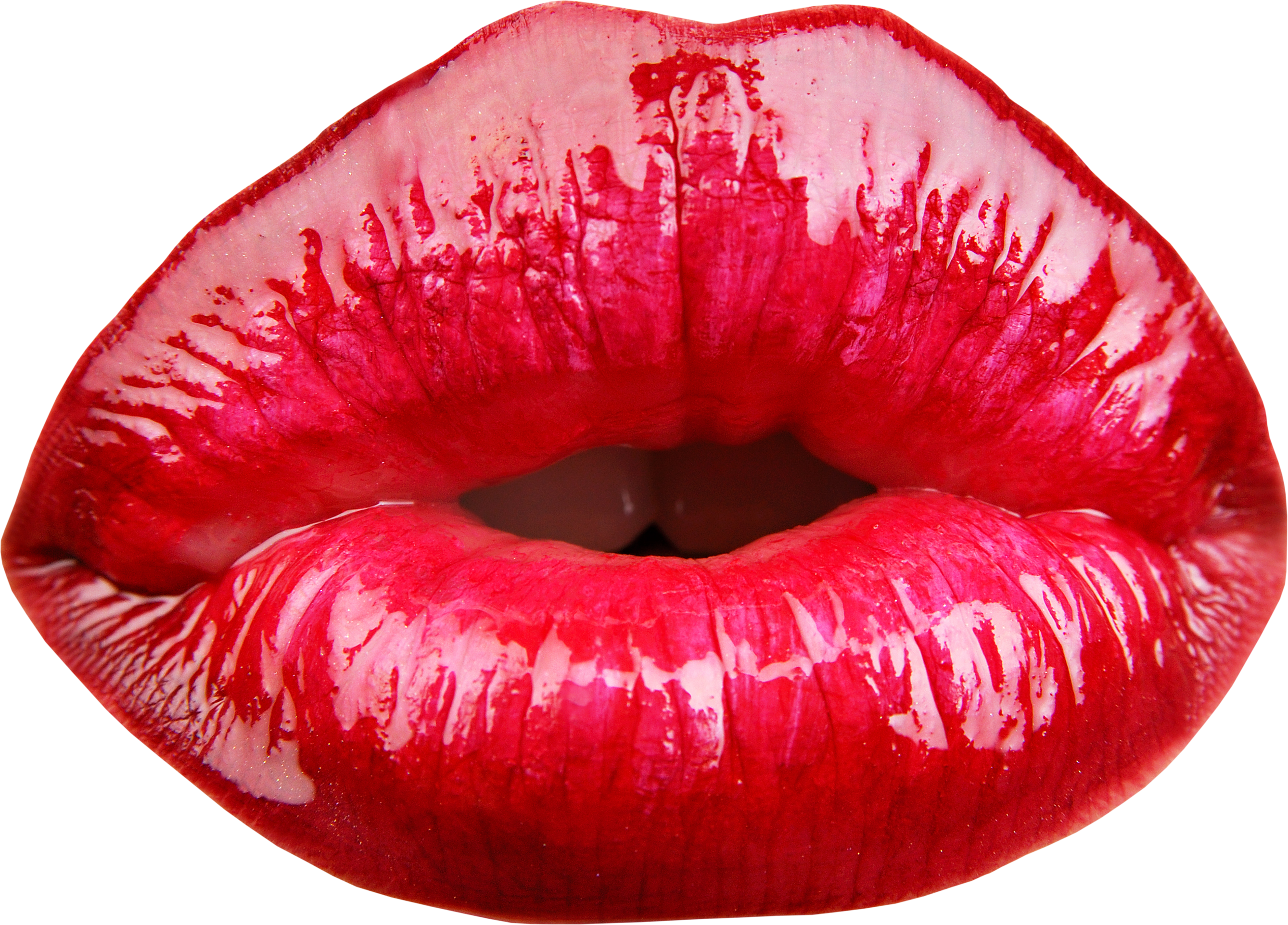 Pocałunek, czerwone usta