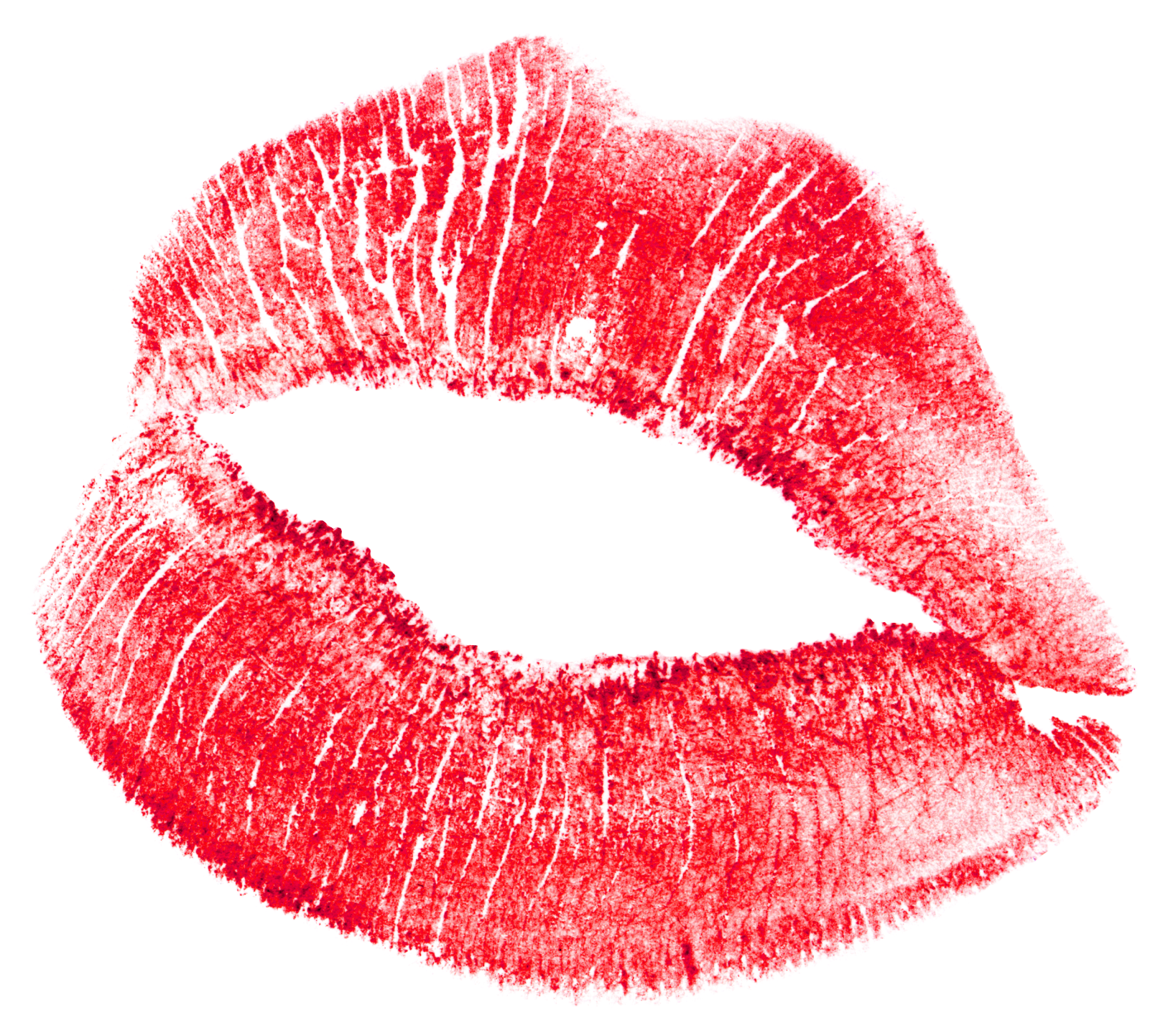 Baiser, lèvres rouges