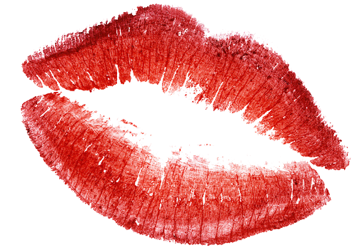 Ciuman, bibir merah