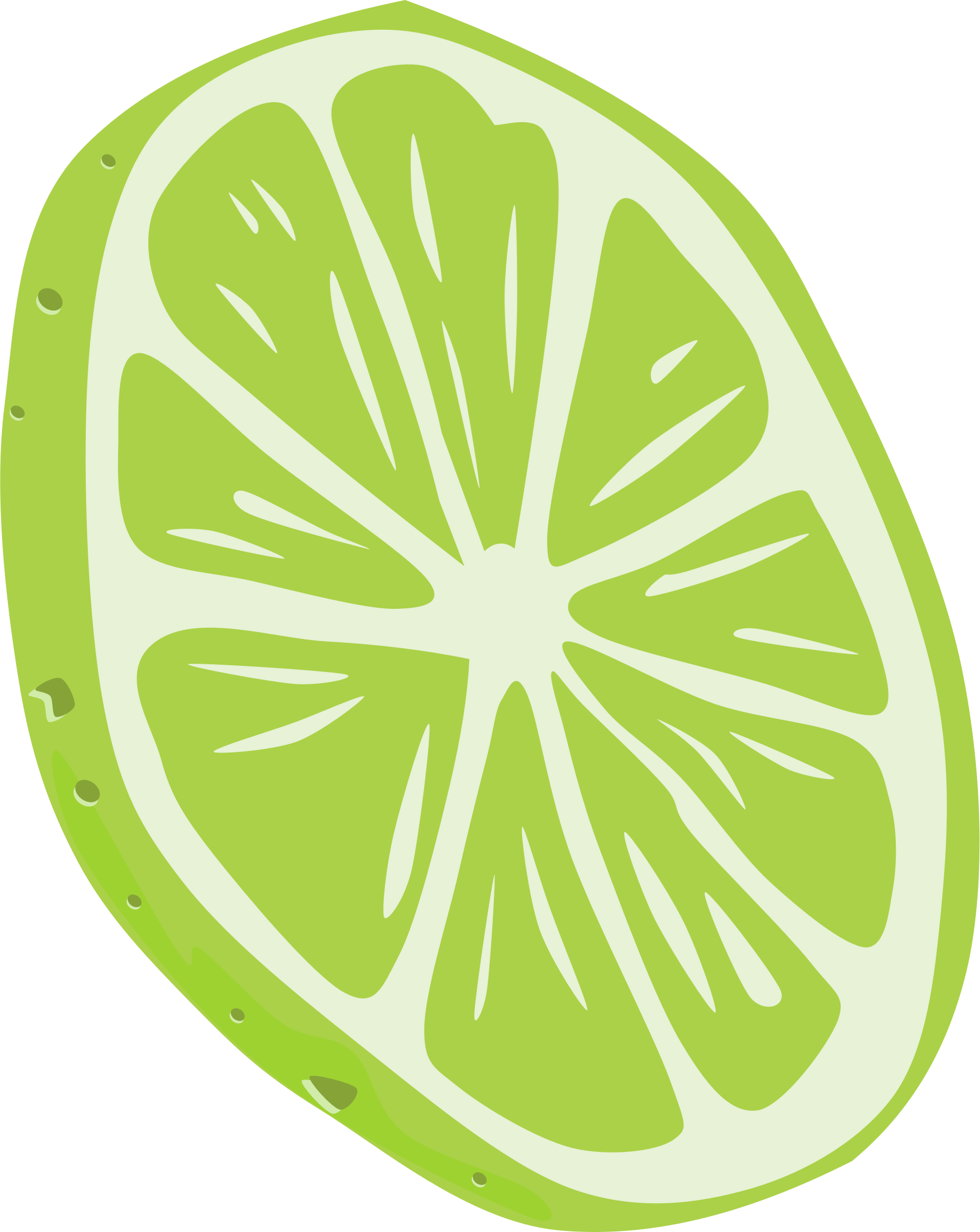 Laranja verde, limão