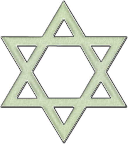 Yahudi yıldızı Magen David'in heykeli