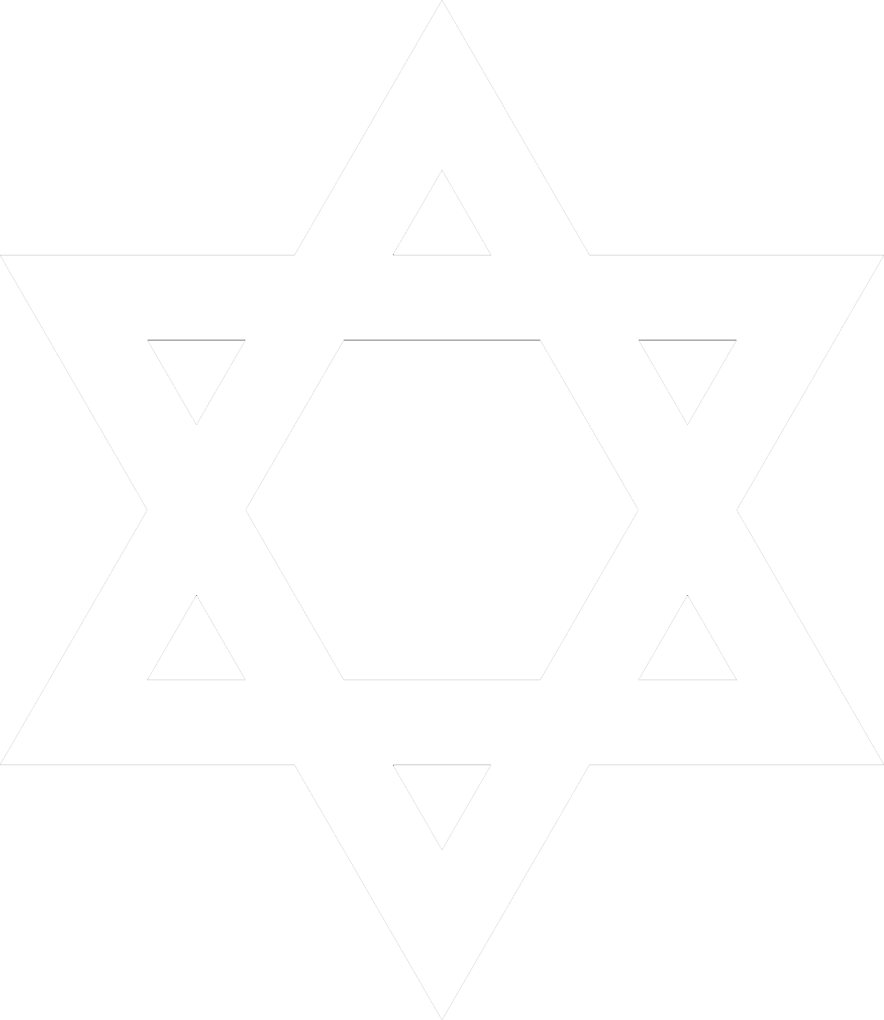 ユダヤ人の星、ダビデの星の像