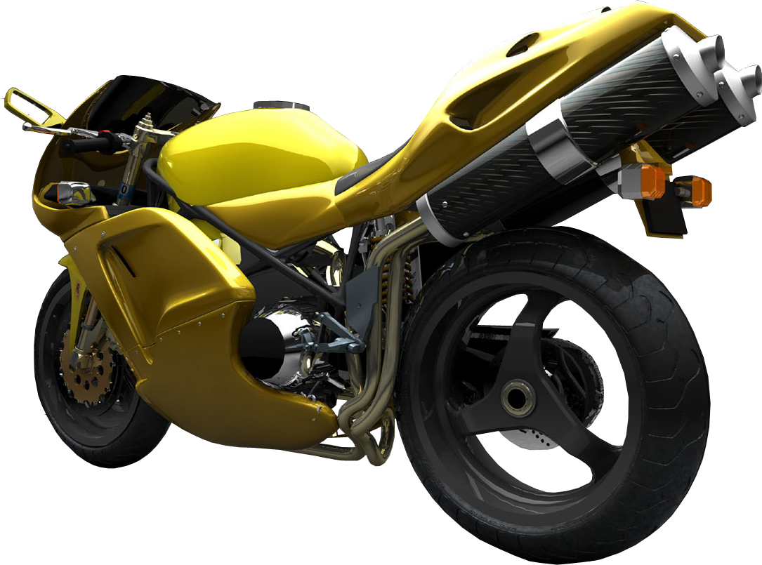 Motocicleta amarela