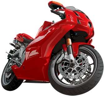 Sepeda motor merah