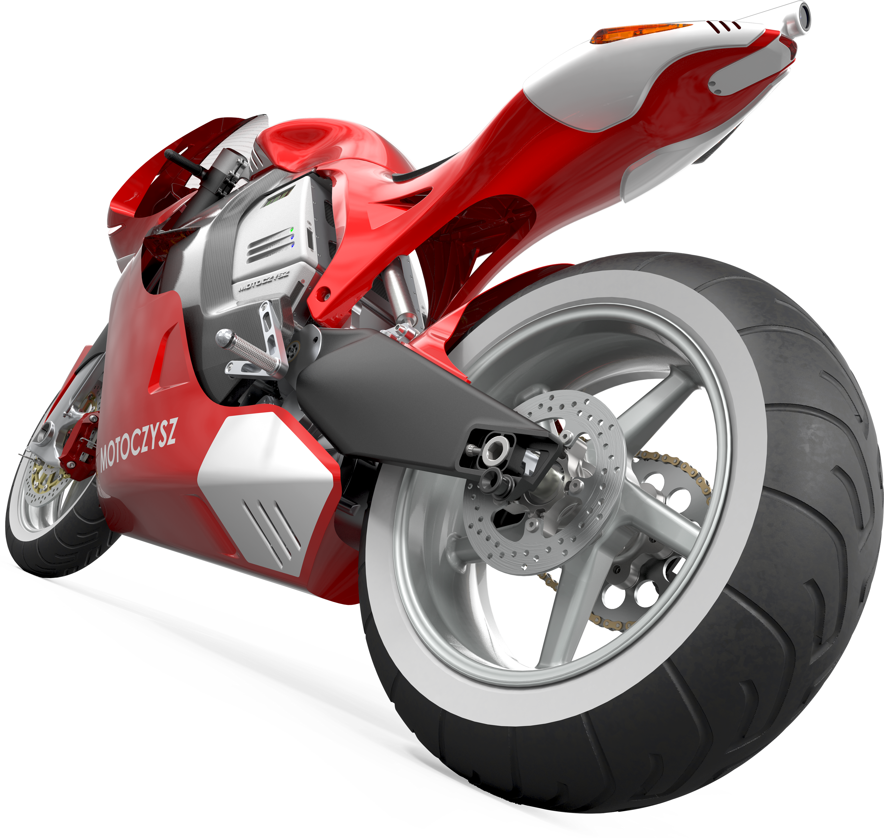 Motocicleta esportiva vermelha