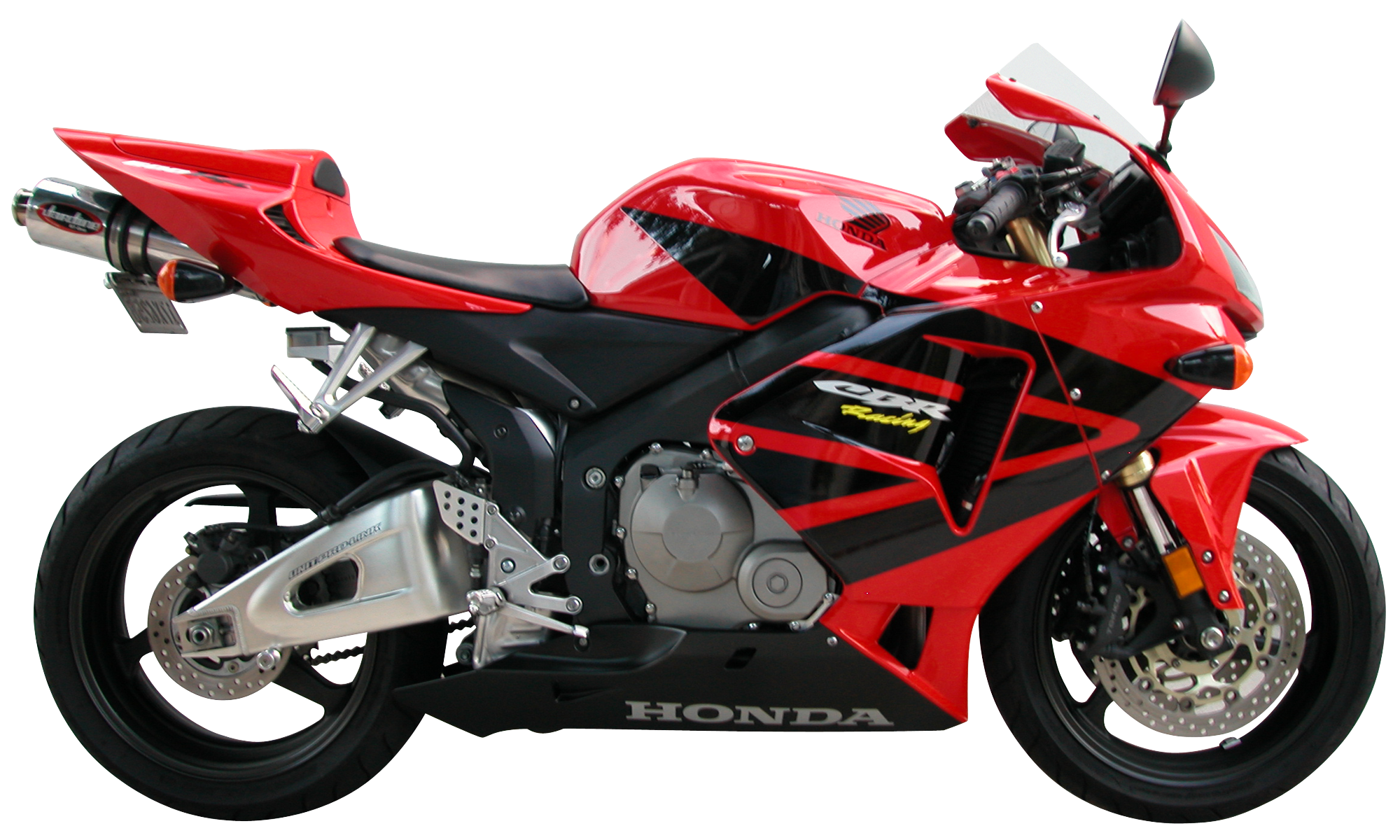 Motocicleta esportiva vermelha
