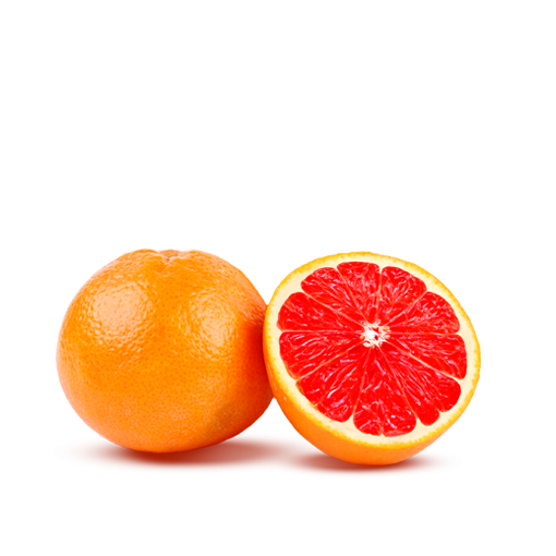 红色切好的橙子