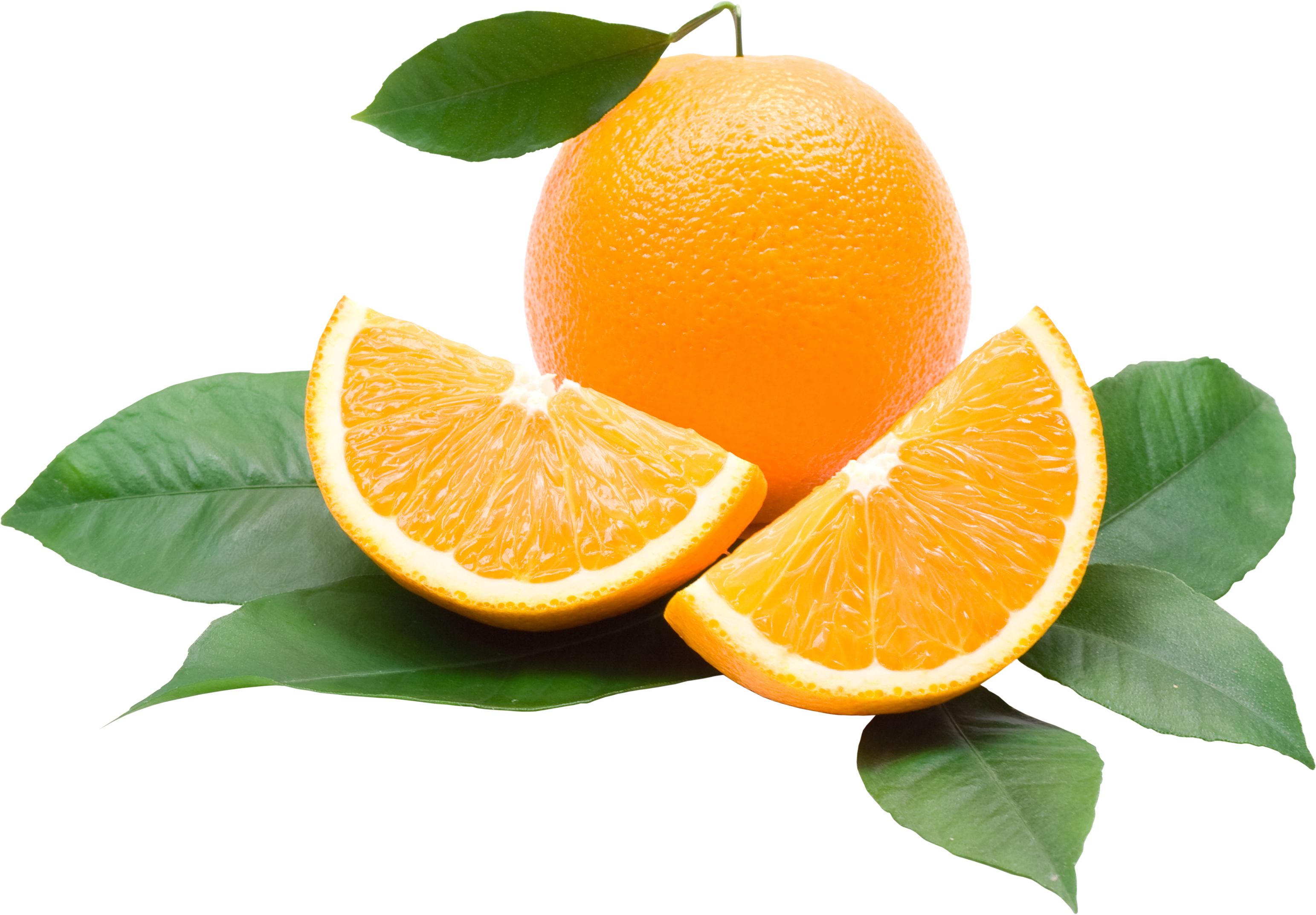 切开的两个橙子