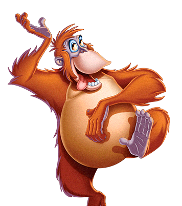 Orangotango de desenho animado