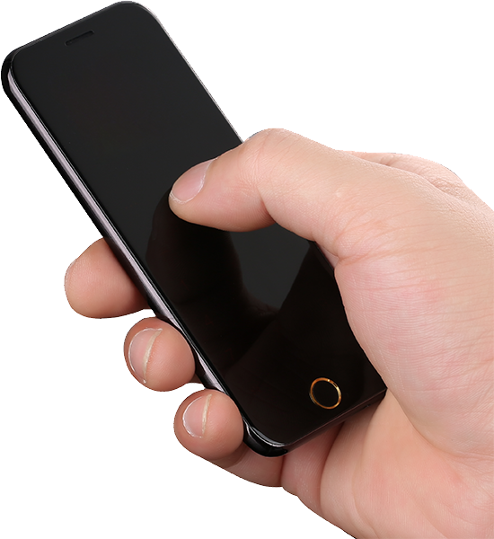Téléphone portable en main