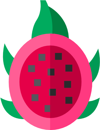Drachenfrucht-Symbol, rote Frucht-Symbol