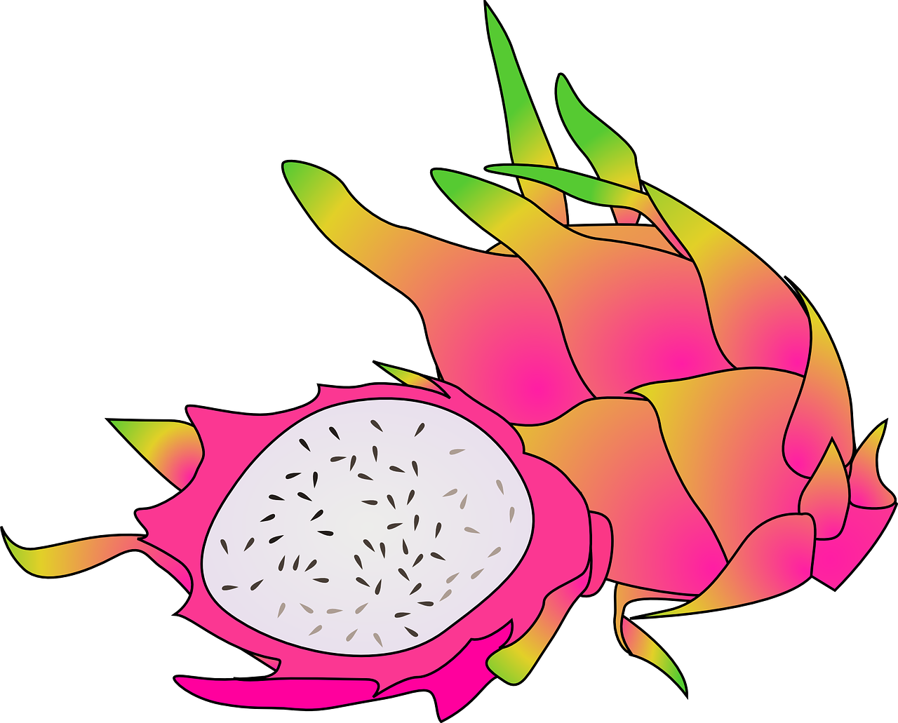 Cartoon Drachenfrucht