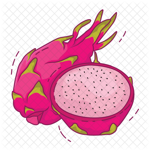 Ícone de fruta do dragão, ilustração
