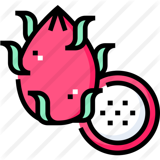 Fruta do dragão, ilustração de ícones de comida e restaurantes