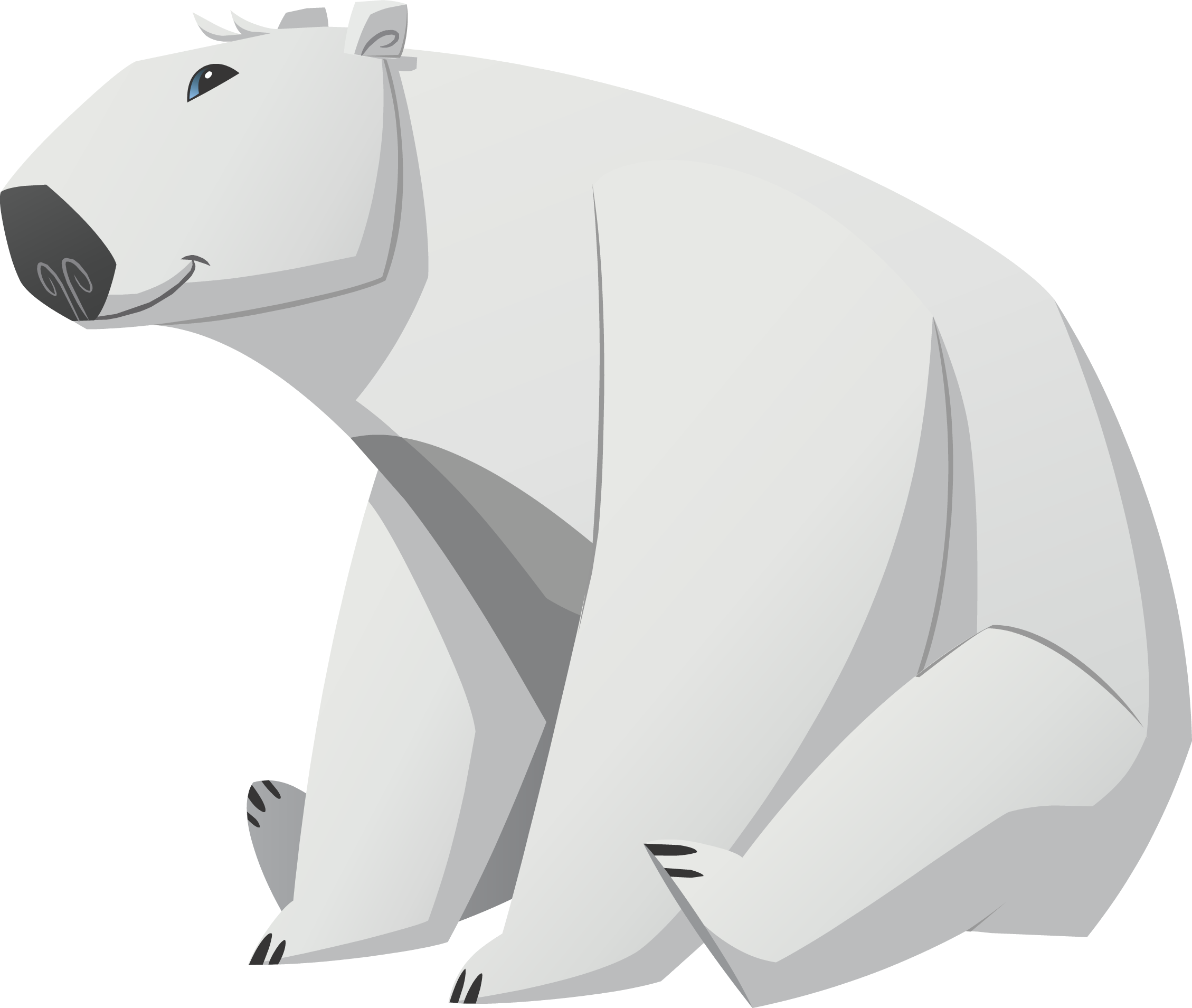 Yüzünü kaplayan kutup ayısı
