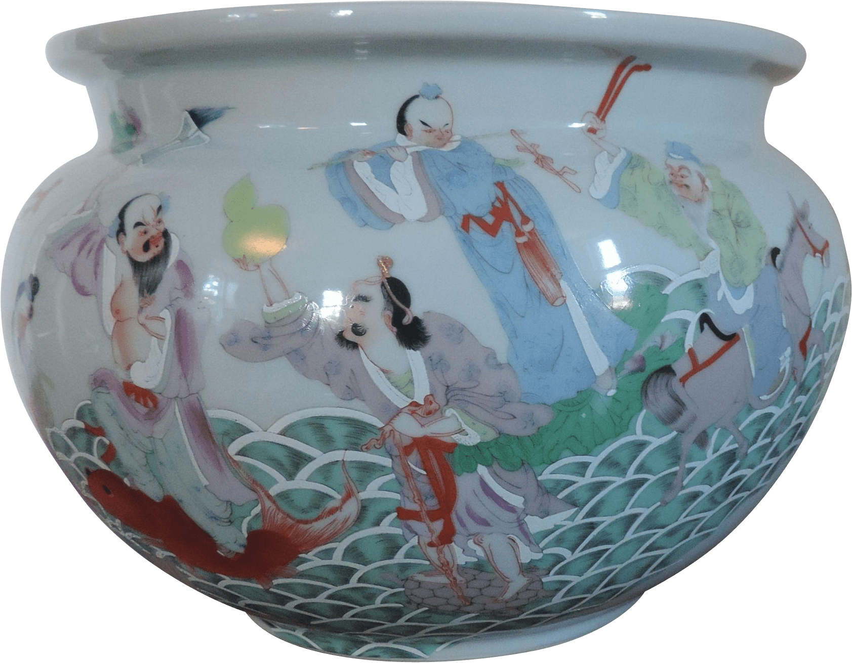 Porcelana, ceramiczny zbiornik na ryby