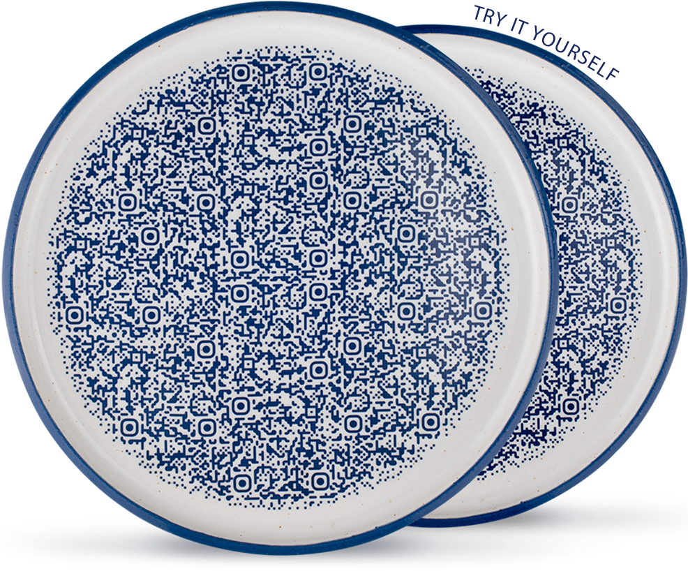Porcelaine bleue et blanche