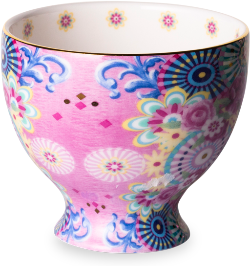 Porcelana w różowy wzór