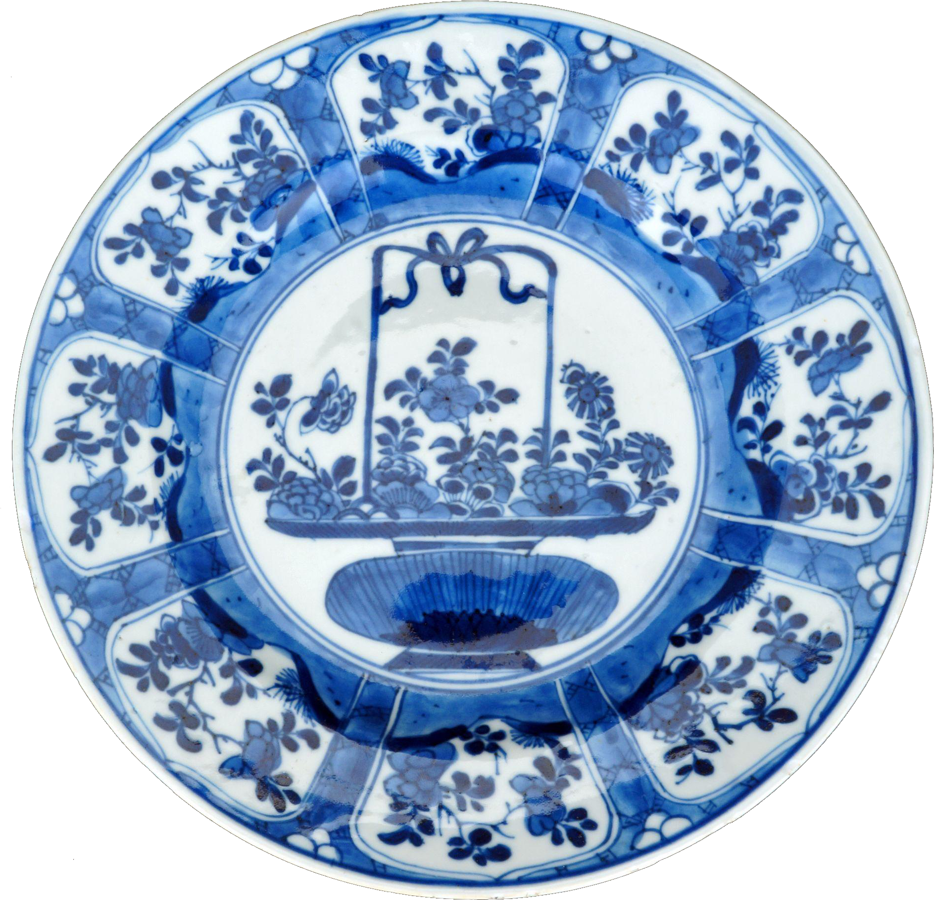 Assiettes chinoises en porcelaine bleue et blanche, porcelaine