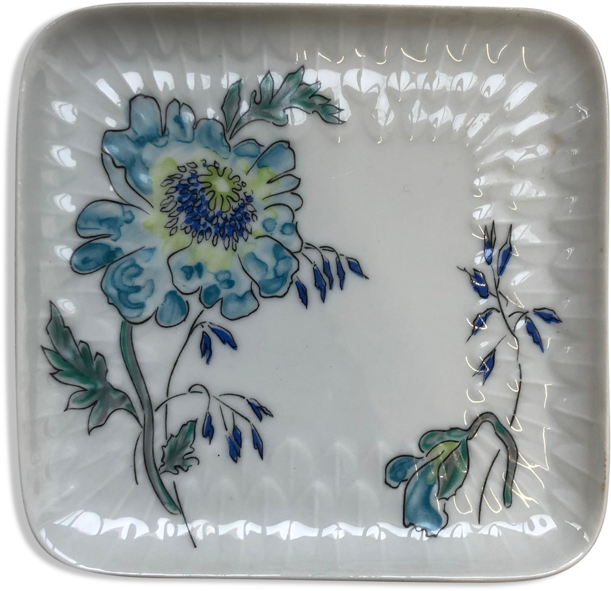Kwadratowy talerz porcelanowy