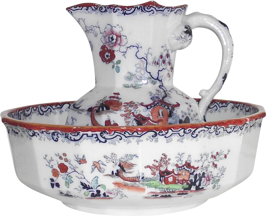 Porcelana, miska ceramiczna i czajnik