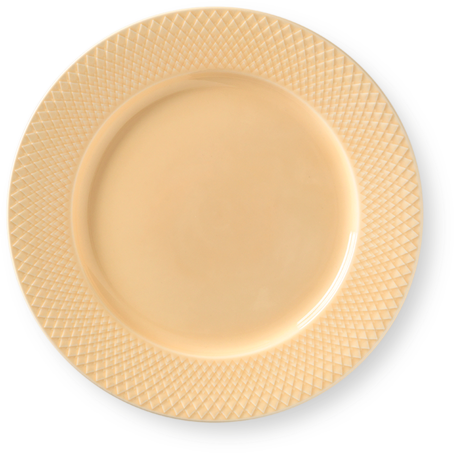 Assiette plate en céramique texturée Rhombus