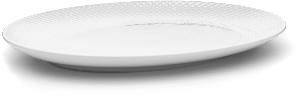 Weiße Keramikplatte mit Rautenstruktur