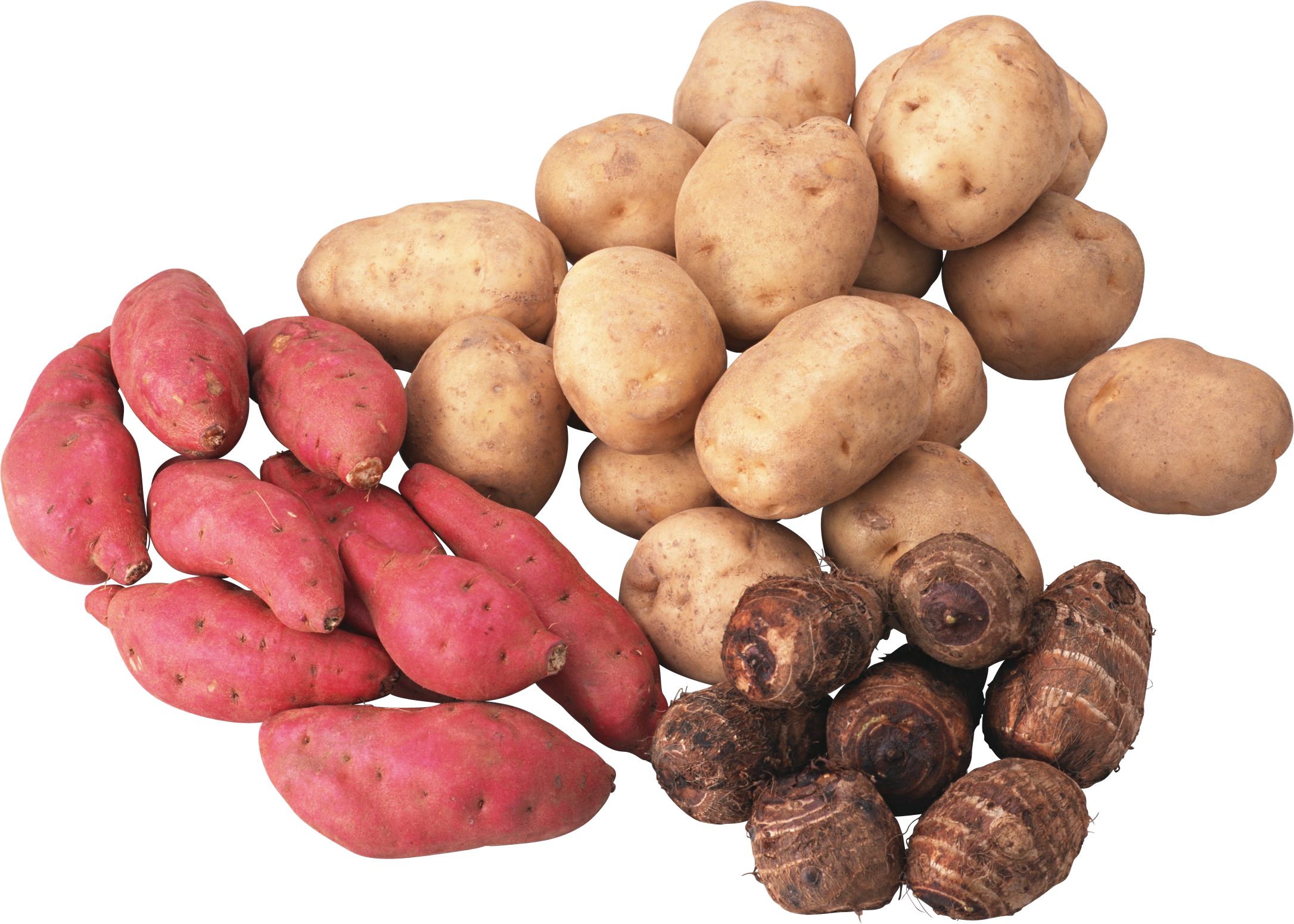 Produits agricoles, pommes de terre, patates douces, taro