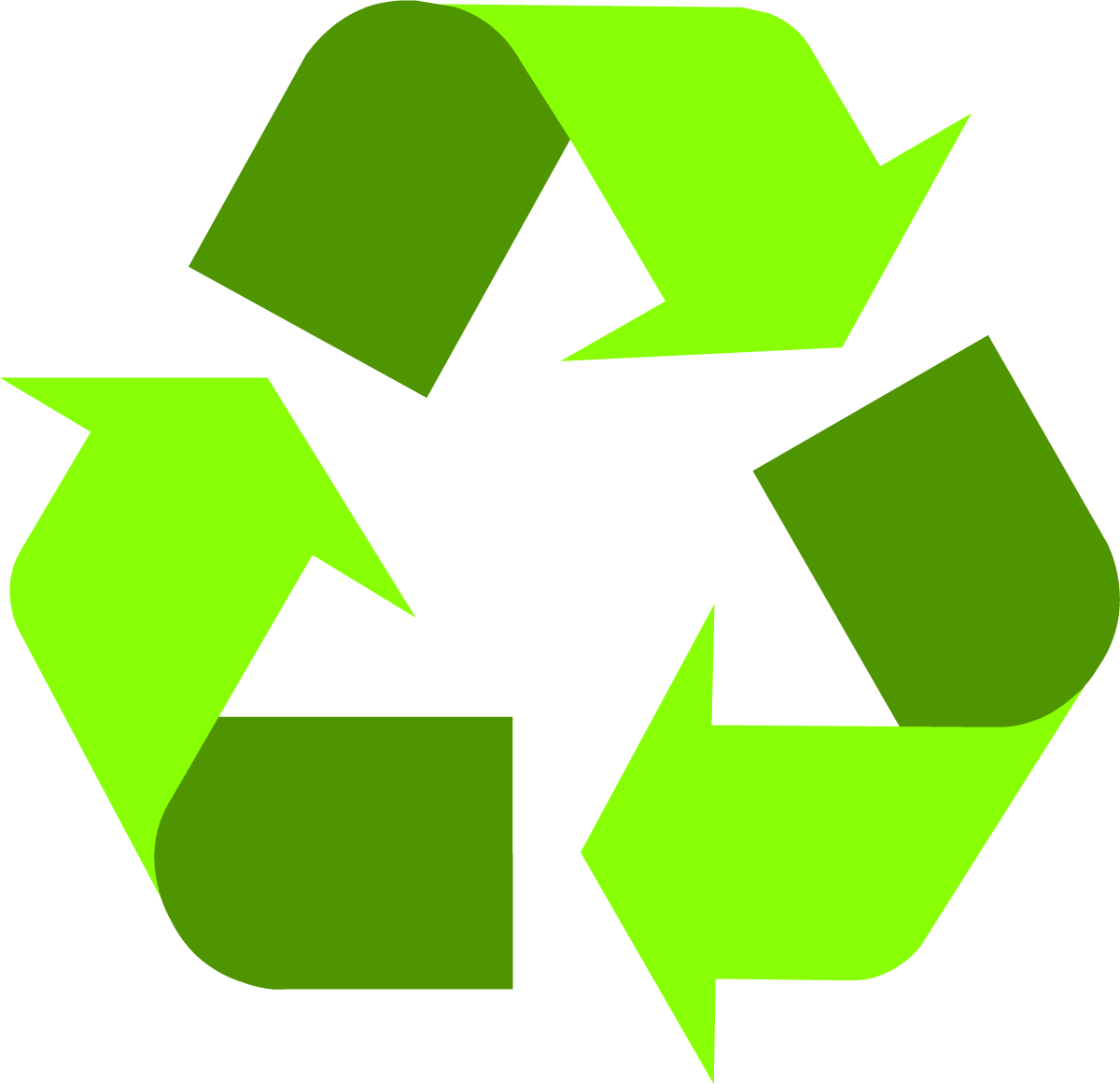 Biểu tượng tái chế màu xanh lá cây