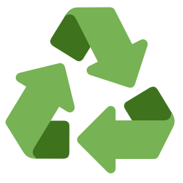 Zielona ikona recyklingu