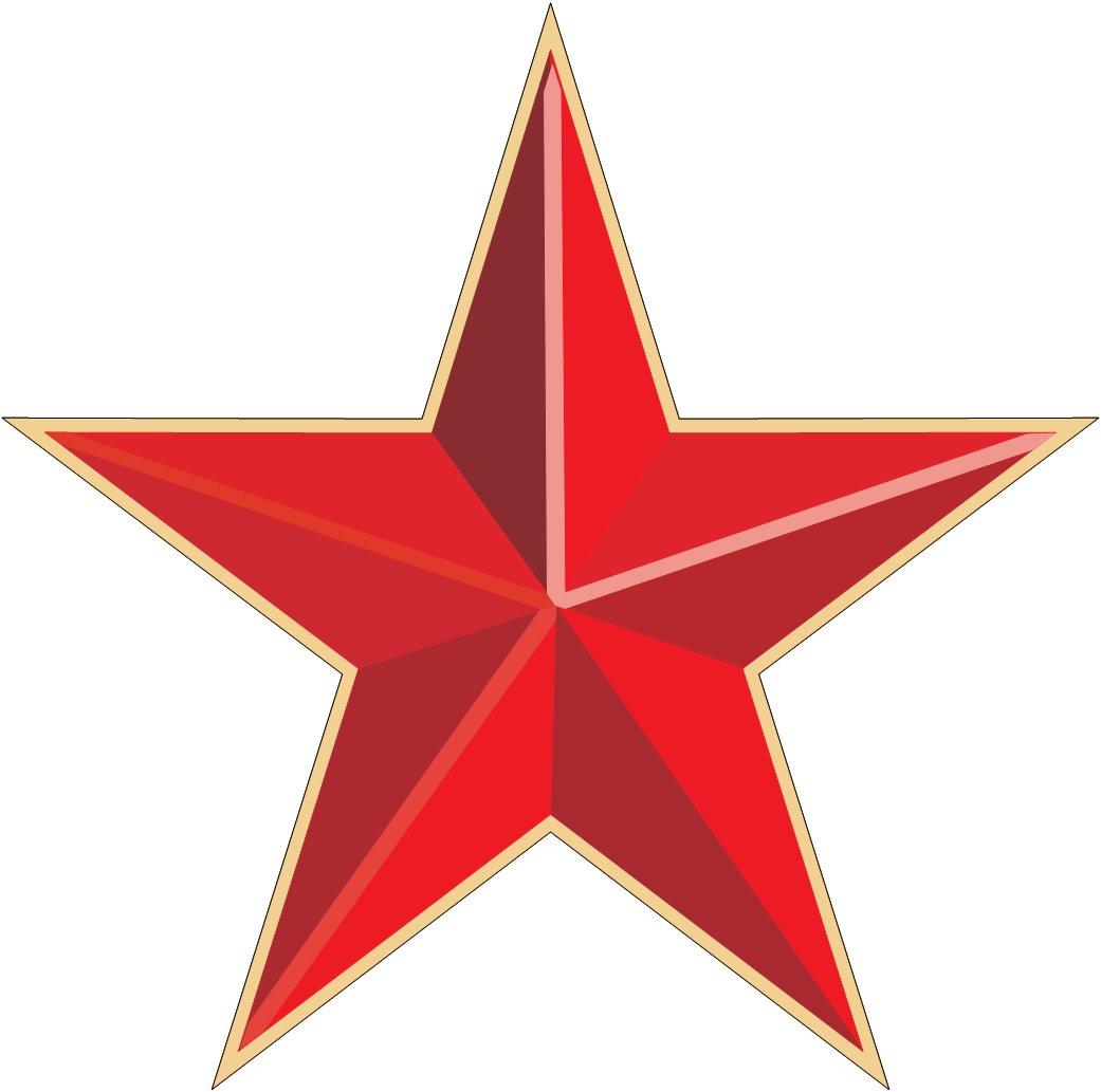 Roter fünfzackiger Stern