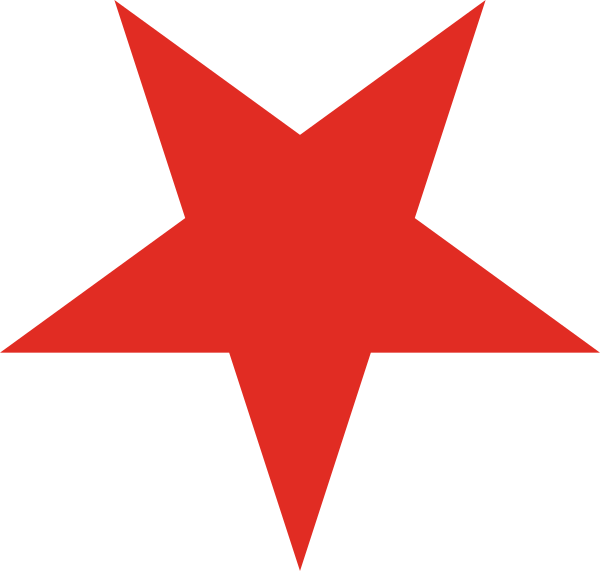 Estrela vermelha de cinco pontas