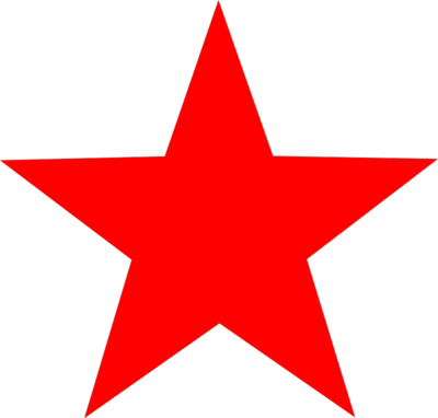 Kırmızı beş köşeli yıldız