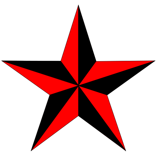 Étoile rouge à cinq branches