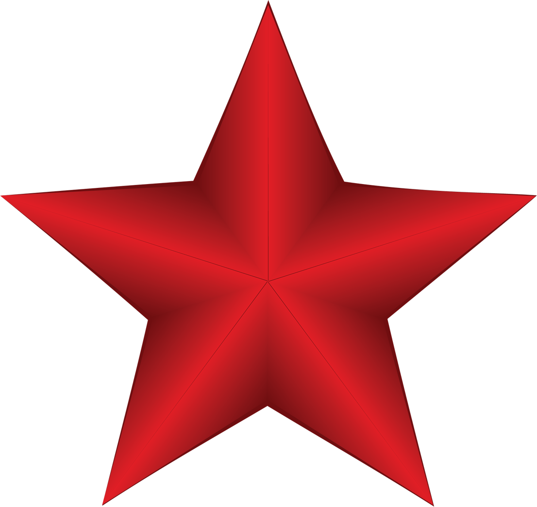 Kırmızı beş köşeli yıldız
