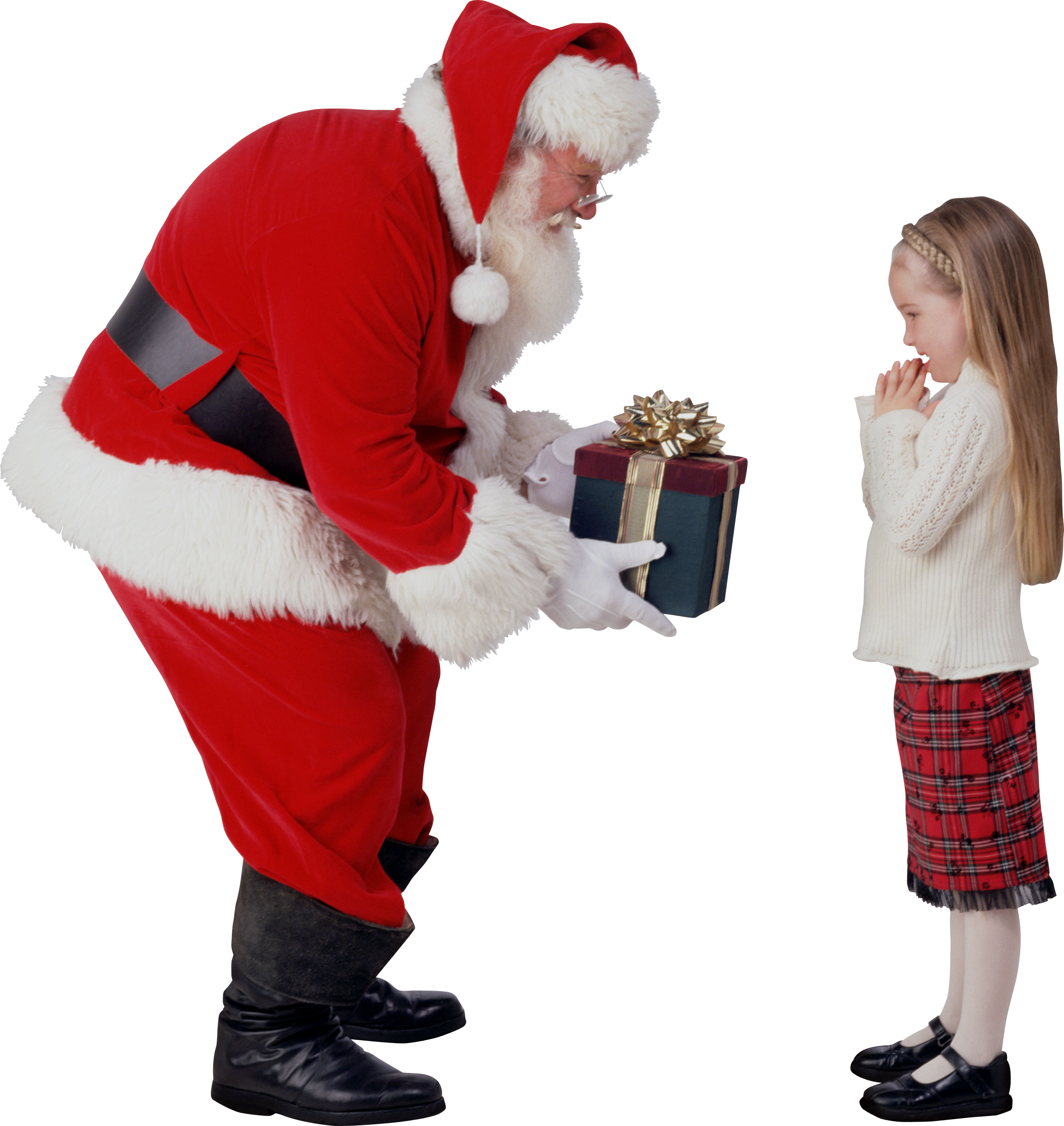Święty Mikołaj i dziewczynka