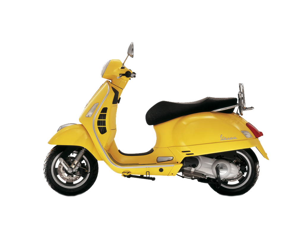 黄色いスクーター