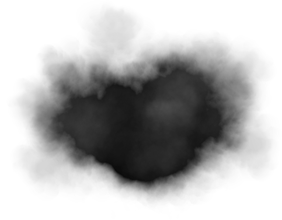 Fumée noire, nuages ​​noirs