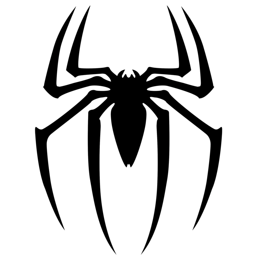 Logo siluet laba-laba hitam